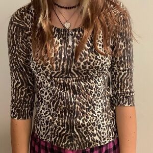 J. Crew Leopard print shirt. Size S